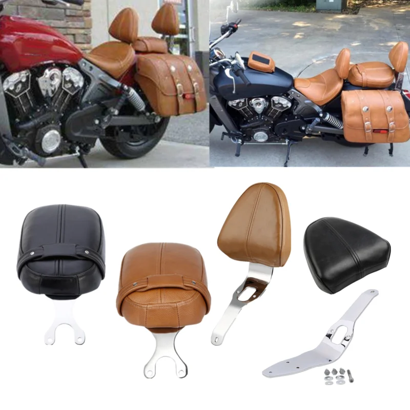 Driver Backrest Support Leather Pad For Indian Scout Sixity 16-18 scout 15-18 17