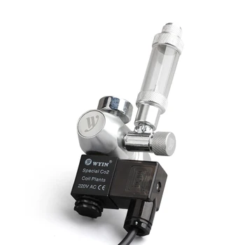 

12V Output Voltage Aquarium CO2 Regulator CO2 Pressure Regulator with Solenoid Bubble Counter & Check Valve G5/8 Interface
