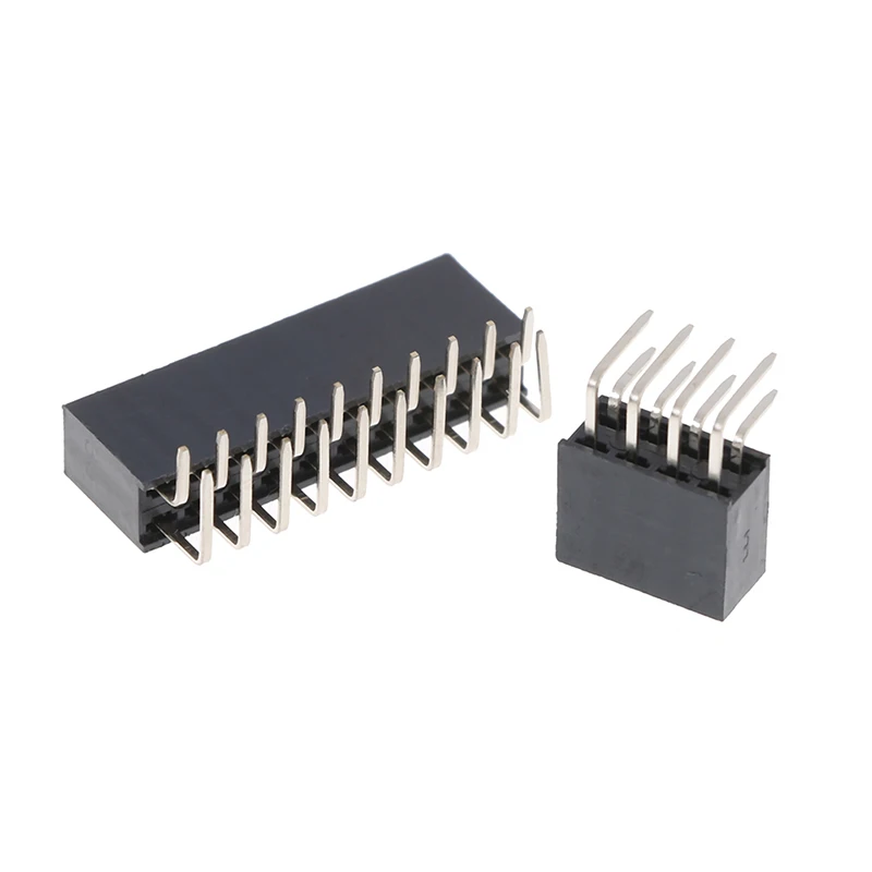 

2.54mm Double Row Female PCB Board Right Angle Pin Header Socket Connector Pinheader 2*3/4/5/6/8/10/20/40Pin For Arduino