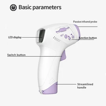 

Baby Adult Hand-held Non-contact Infrared Thermometer LCD Screen Forehead Temperature Gun Digital Thermometer Temperature Device