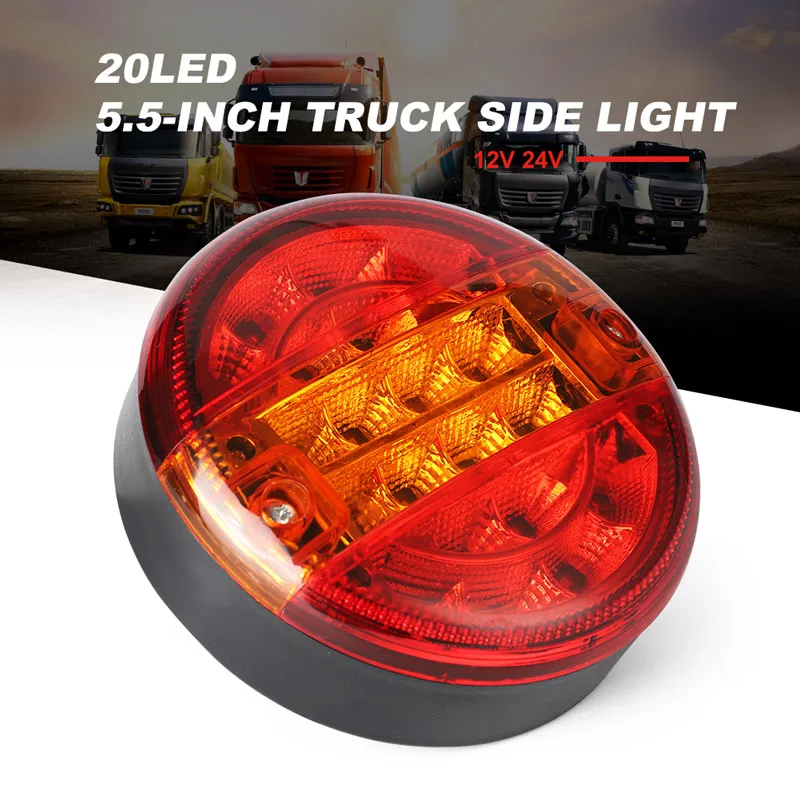 24V LED Rot Weiß Außenspiegel Marker Lichter x2 Lastwagen Camper Lkw  Fahrwerk