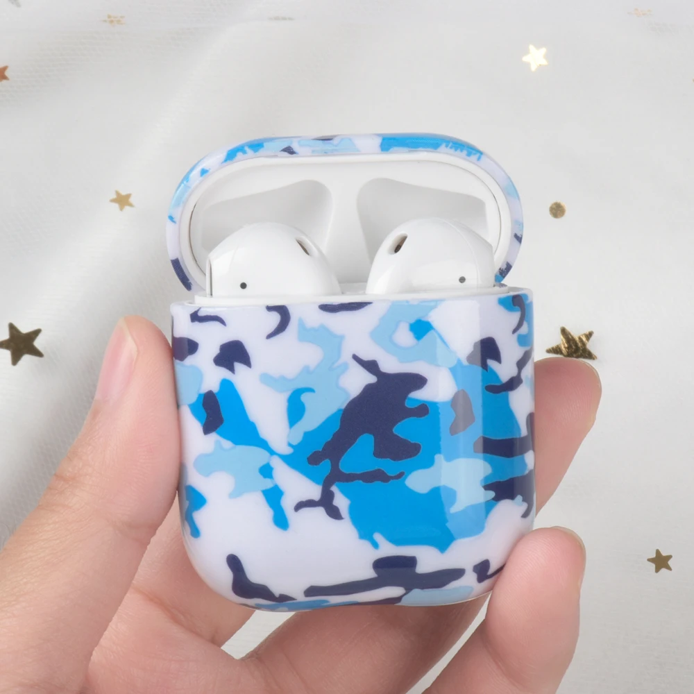 Для AirPods 1 2 Беспроводная зарядная коробка, силиконовый чехол, защита от царапин, камуфляжные ТПУ чехлы для AirPods 2 Air Pods 1 рукав