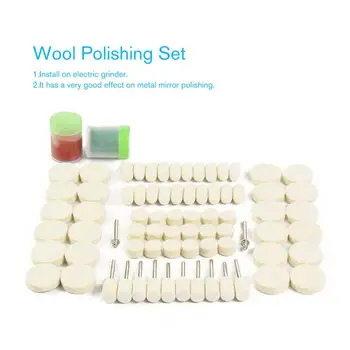 

76Pcs Soft Felt Buffing Burr Polishing Wheels Brushes Kits for Metal Tools Promotion Dremel Accessories Polishing Pad