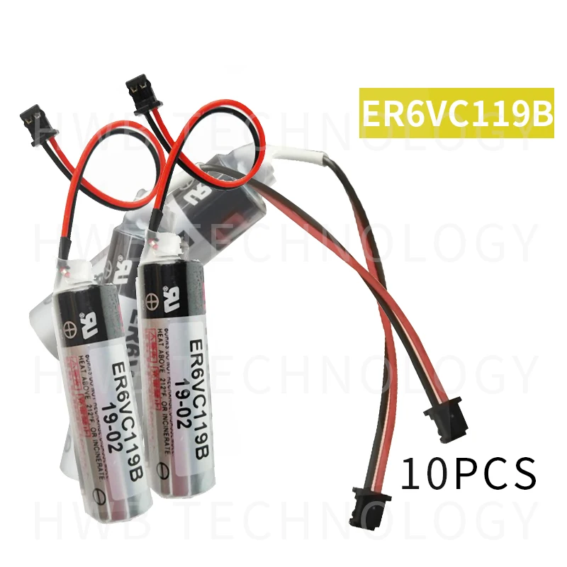 10 шт./лот аккумулятор для Toshiba ER6VC119B ER6V ER14500 PLC/3,6 V 2000mAh литиевая батарея с черным разъем