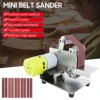 110V/220V Polishing Grinding Machine Cutter Edges Sharpener Multifunctional Grinder Mini Electric Belt Sander 7 speed Adjustable 3