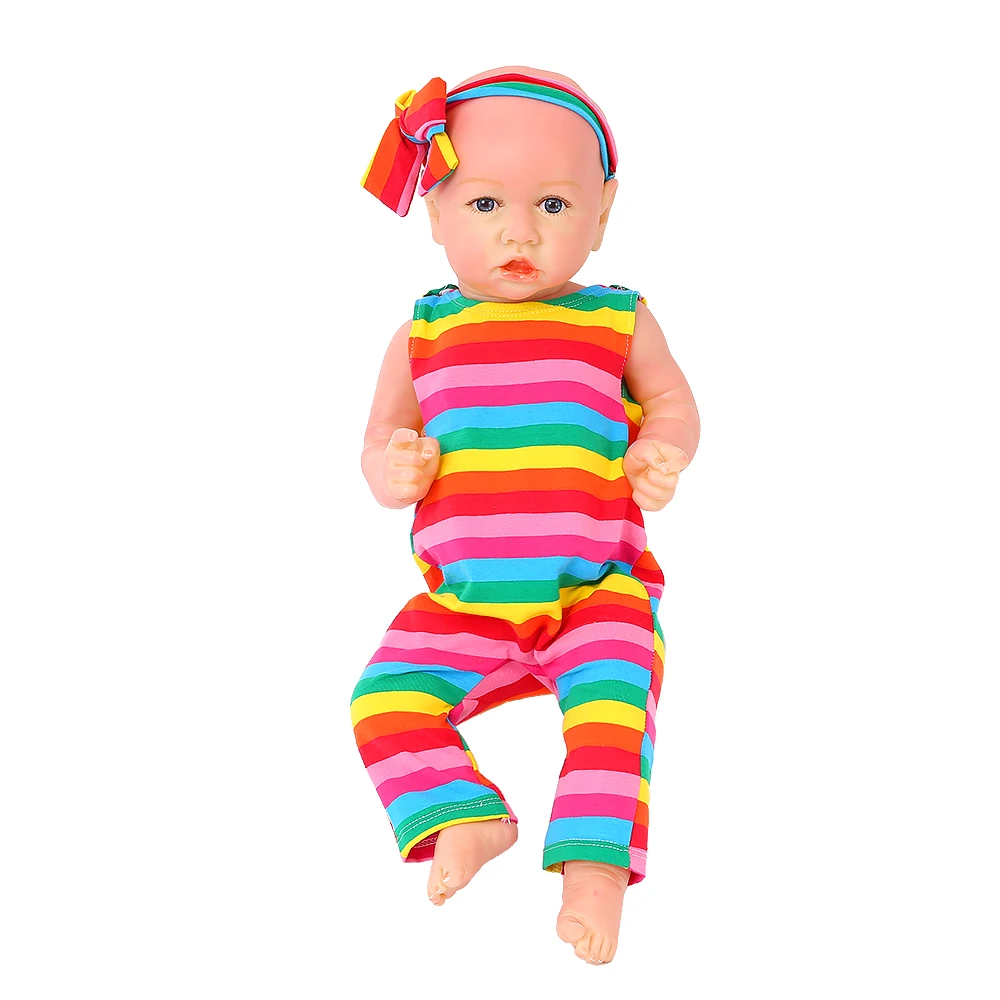 Голубоглазые куклы Reborn baby girl 2" 50 см маленькие лысые голландские куклы игрушки для детей реалистичные ручной работы на день рождения Рождественский подарок