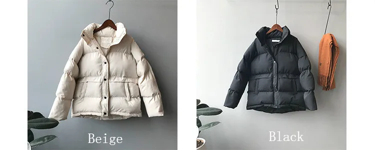 Осенне-зимняя куртка женская парка s HXJJP модное пальто свободная куртка со стоячим воротником Женская парка Теплая Повседневная Пальто размера плюс