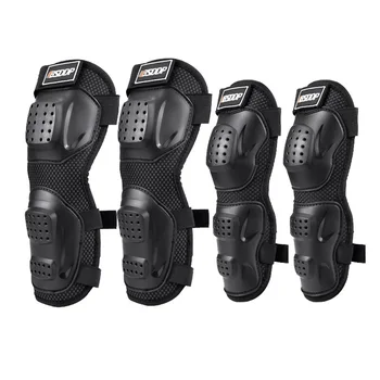

Set Knee pads Breathable Elbow Parts Motorcycle Black Shatter-resistant