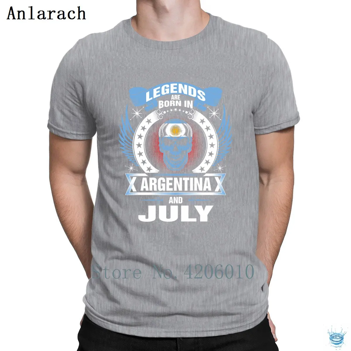 Legends Are Born In Argentina, футболки Awesome Basic, однотонные, весна-осень, футболка для мужчин, дизайнерская, хлопок, Anlarach Famous
