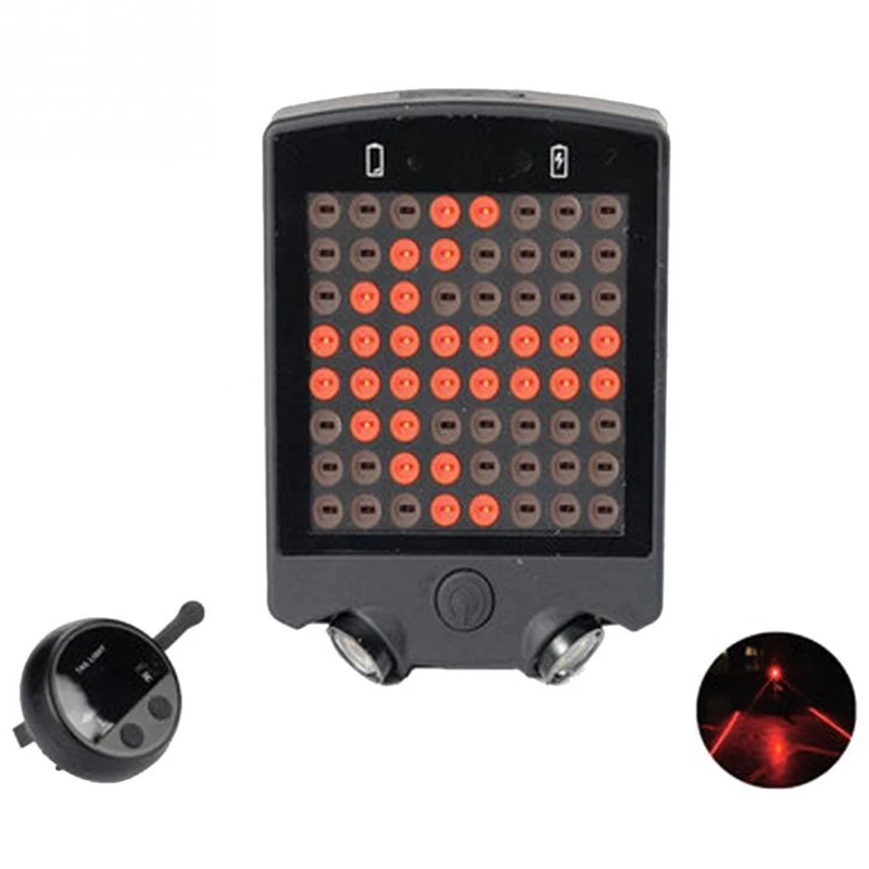 Bicycle Wireless Remote Control Turn Signal Tail Light Usb Rechargeable Bicycle Warning Light Bike Brake Light Riding Equipment