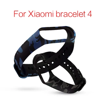 

TPU Camouflage Smart Wristband Strap Silica Gel Replacement Tape Smart Bracelet Anti-lost Strap Accessories For Xiaomi Mi Band 4