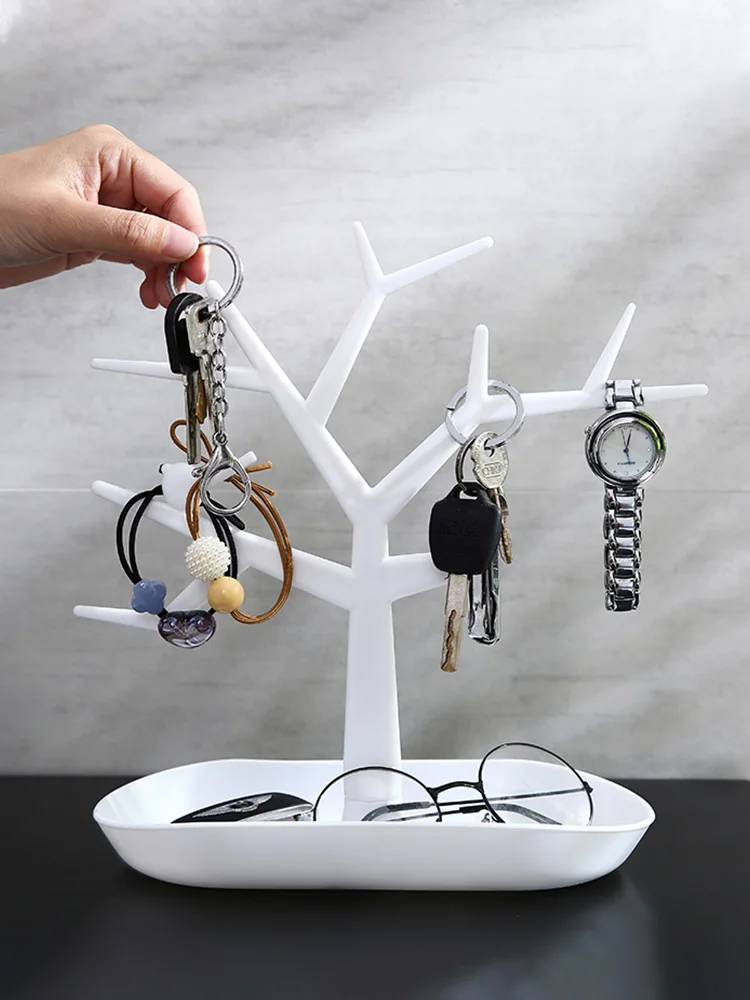 

Tree Branch Shaped Key Storage Rack Jewelry Organizer Necklace Earring Stand Jewelry Display Holder Show Rack Key Charms Tray