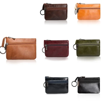 

Ladies Kids Men Women Small Coin Credit Card Key Ring Wallet Pouch Purse Case LX9F