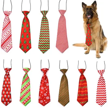 

1pc Christmas holiday Large Dog Neckties For Big Pet Dogs Ties Supplies Neckties Dog Grooming Supplies