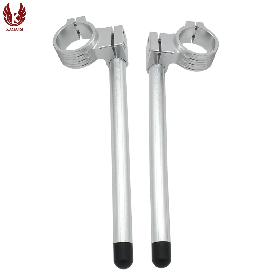 Универсальный стояк с ЧПУ Алюминиевый серебристый руль мотоцикла с зажимом вилка рукоятки подходит для 7/" 22 мм руль мотоцикла