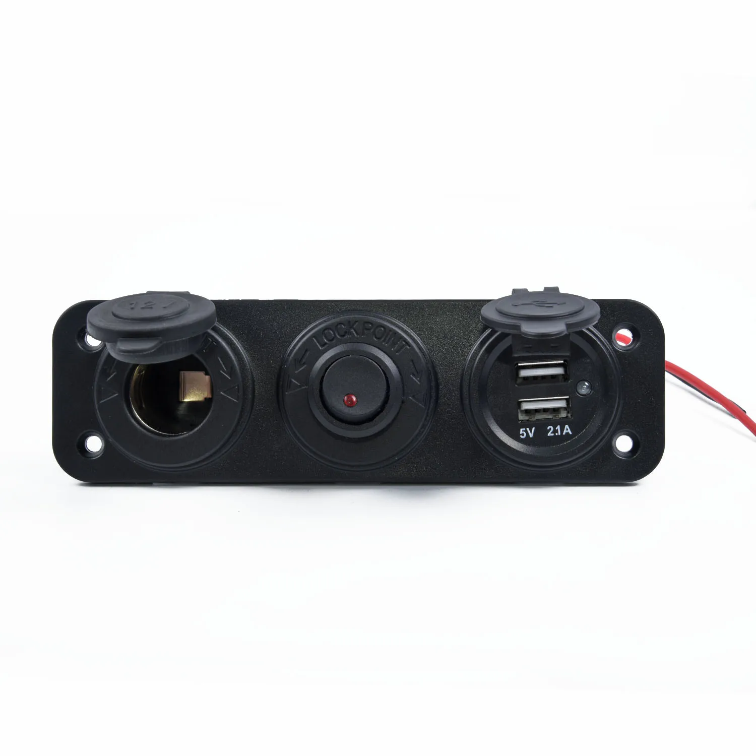 

Dual USB Socket Charger 2.1A Switch Panel for Car Boat Marine 12V multi-function switch