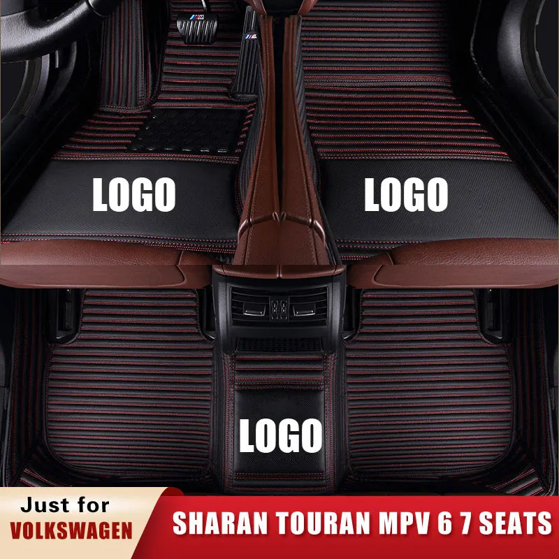 

Автомобильные коврики, кожаные, для Vw Volkswagen Sharan Touran MPV 6 7 мест 2003-2020 лет, автомобильные аксессуары, коврик для багажника