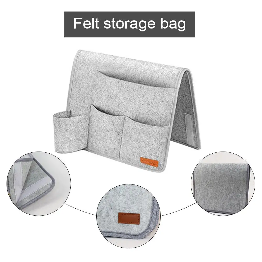 Новейший горячий фетр Прикроватный карман Caddy органайзер для хранения кровать настольная сумка диван ТВ дистанционный держатель сумки для хранения