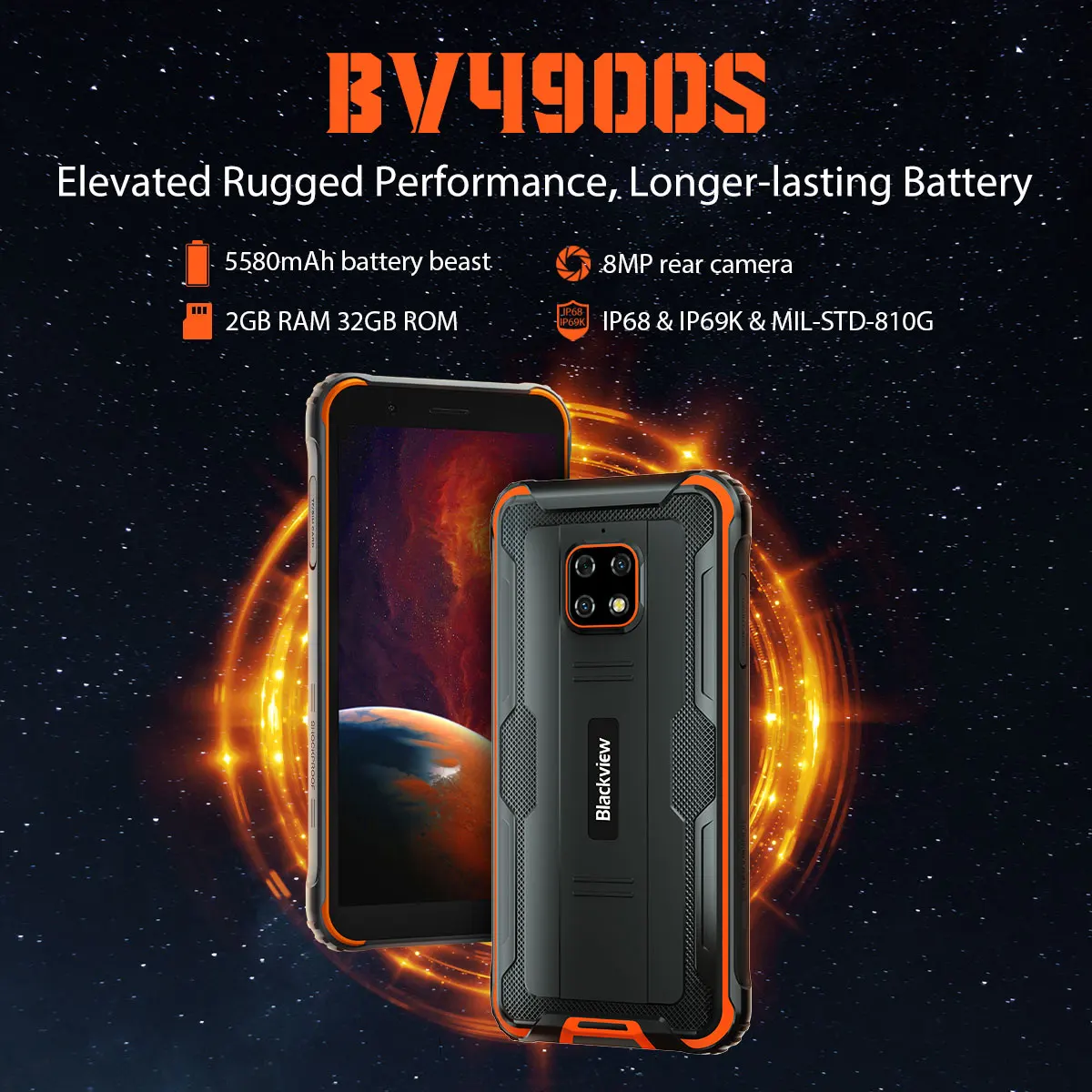Blackview BV4900S Rugged Smartphone IP68 Waterproof 