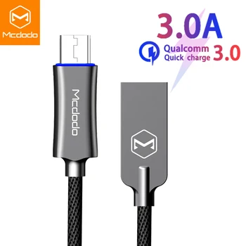 

Mcdodo Micro USB Cable 3A Fast Charging USB Data Cable QC3.0 for Samsung S7 Xiaomi LG Android Phone Auto Disconnect LED USB Cord