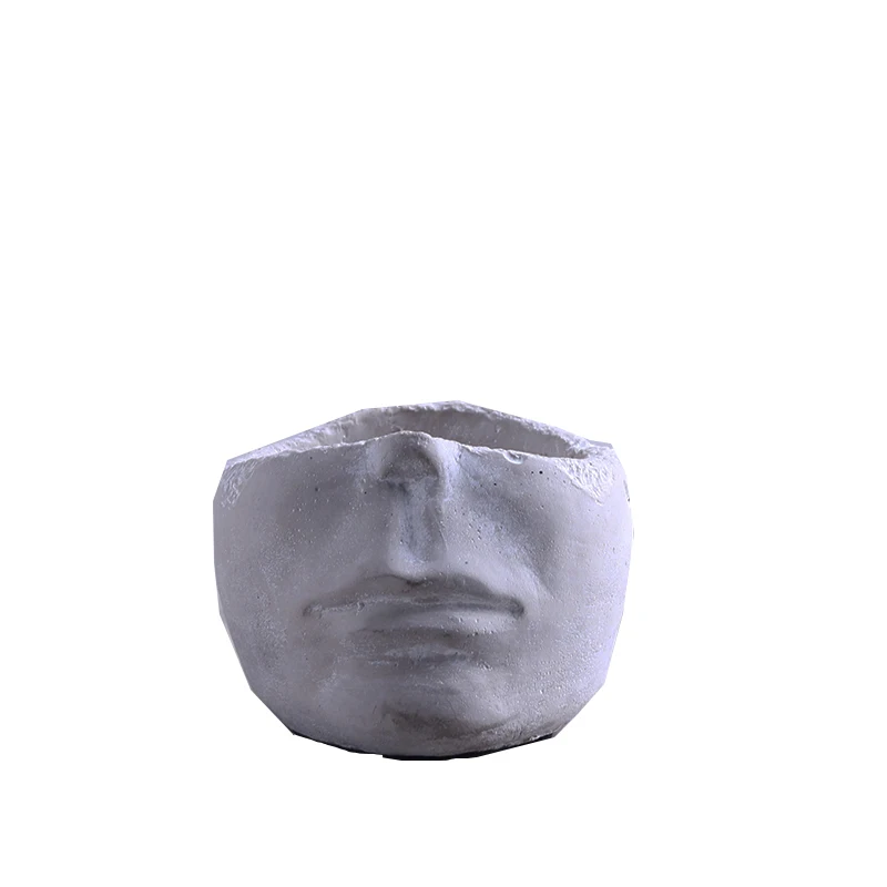 Креативный Европейский цветочный горшок с головкой для старого цементного