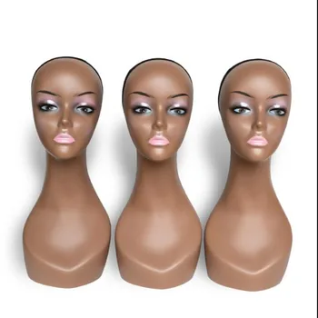 

45*14CM ABS Wig head mold bracket European bareheaded fake head mannequin female African black head body model 1PC D071