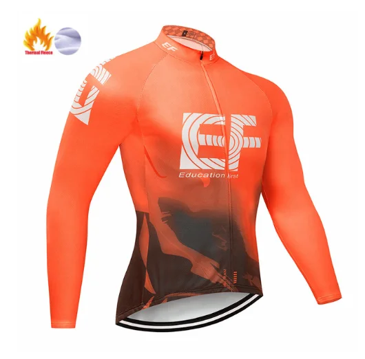EF Pro team, зимний термальный флисовый костюм с длинным рукавом для велоспорта, спортивный костюм для горного велосипеда, Мужская одежда, комбинезон, комплект спортивной одежды