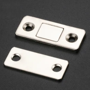 オンライン Myhomera 2ピース/セット強力なドアクローザー磁気ドアキャッチラッチドア用マグネット家具キャビネット食器棚ハンドルプルネジ超薄型