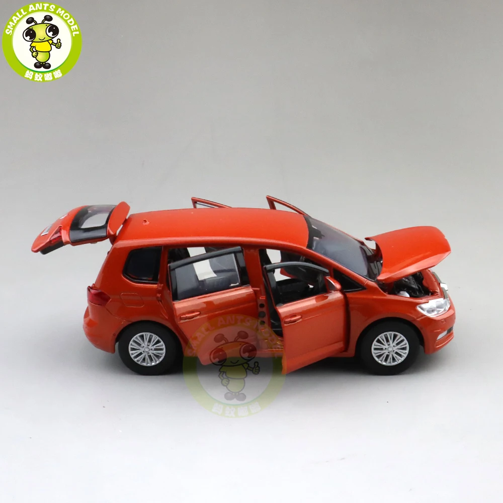  1/32 Jackiekim TOURAN MPV VAN Diecast Model CAR Toys kids Sound Light Pull Back Gifts