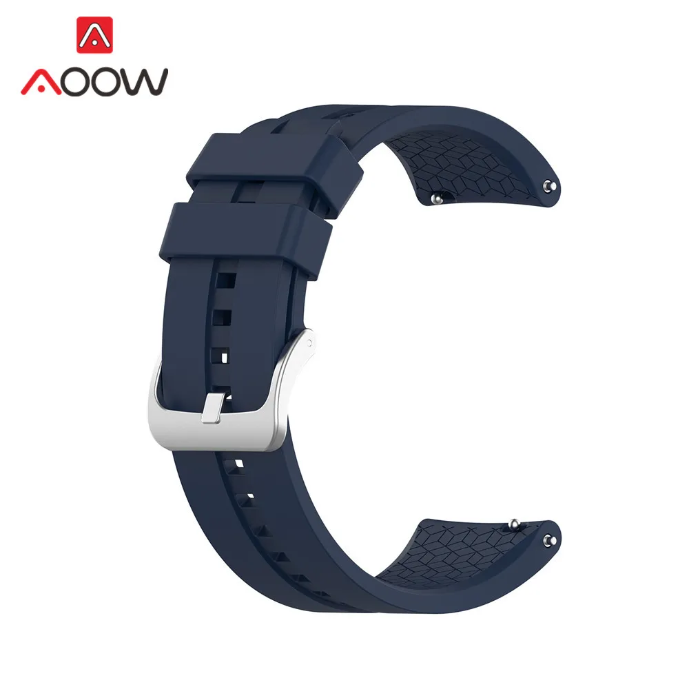 22 мм силиконовый ремешок для часов huawei Watch GT Active/элегантный 42 мм 46 мм Honor волшебный, резиновый спортивный браслет ремешок для gear S3 - Цвет ремешка: Blue