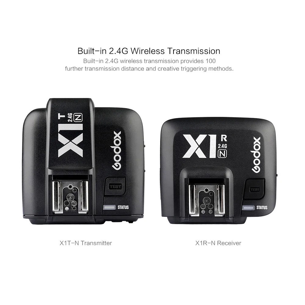 Godox X1N ttl 2,4 ГГц Беспроводной usb-штекер триггер для вспышки с Экран мульти-функциональный передатчик+ приемник для цифровой зеркальной камеры Nikon