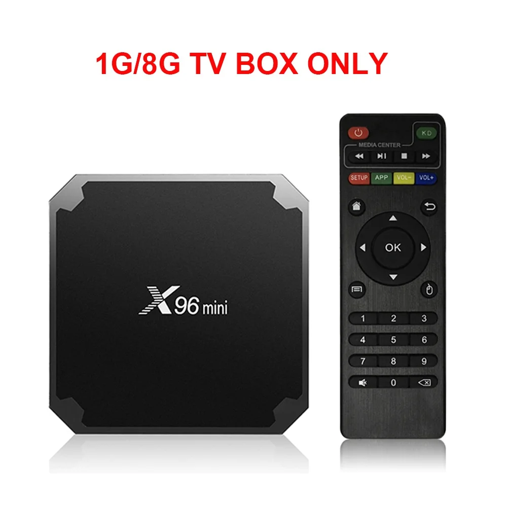 Docooler X96 Мини ТВ-бокс Smart Android 7,1 tv BOX 2 Гб 16 Гб Amlogic S905W четырехъядерный 2,4 ГГц WiFi медиа-приставка-Top Box 1 ГБ 8 ГБ X96mini - Цвет: 1G 8G
