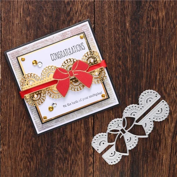 

Kokorosa Lace Frame Metal Cutting Dies 2020 Bow-knot Dies Scrapbooking Album Card Making Embossing Stencil Diecuts Decoration