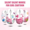 Rechargeable Women Mouse 2.4GHz 1600DPI Cartoon Butterfly Flower Animal Insect Pattern Wireless Mouse ► Photo 2/6