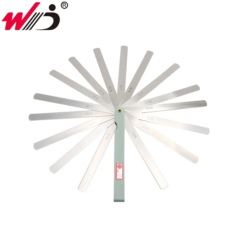 

New 150 mm length 17 Blades Feeler Gauge Metric Feeler Gauge 0.02-1.00 mm Measurement Tools