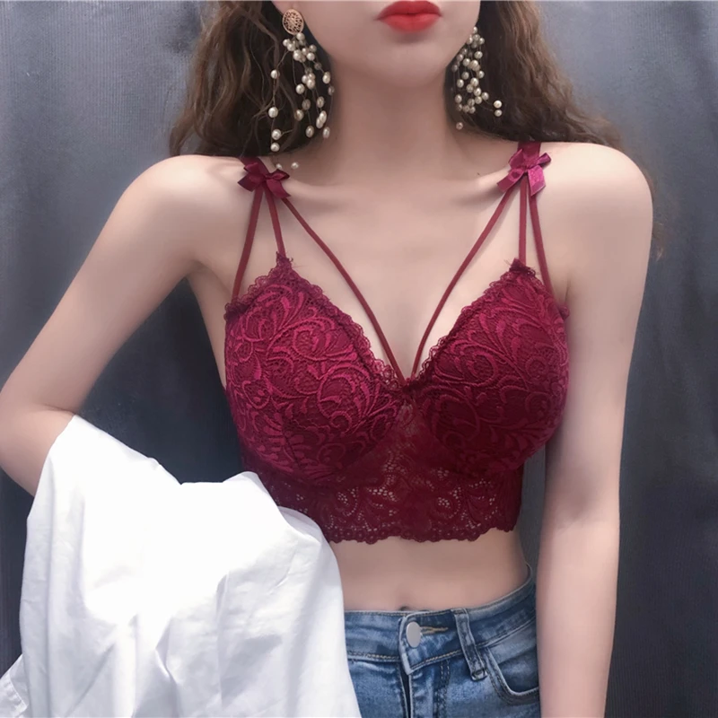 tube top with lace bralette