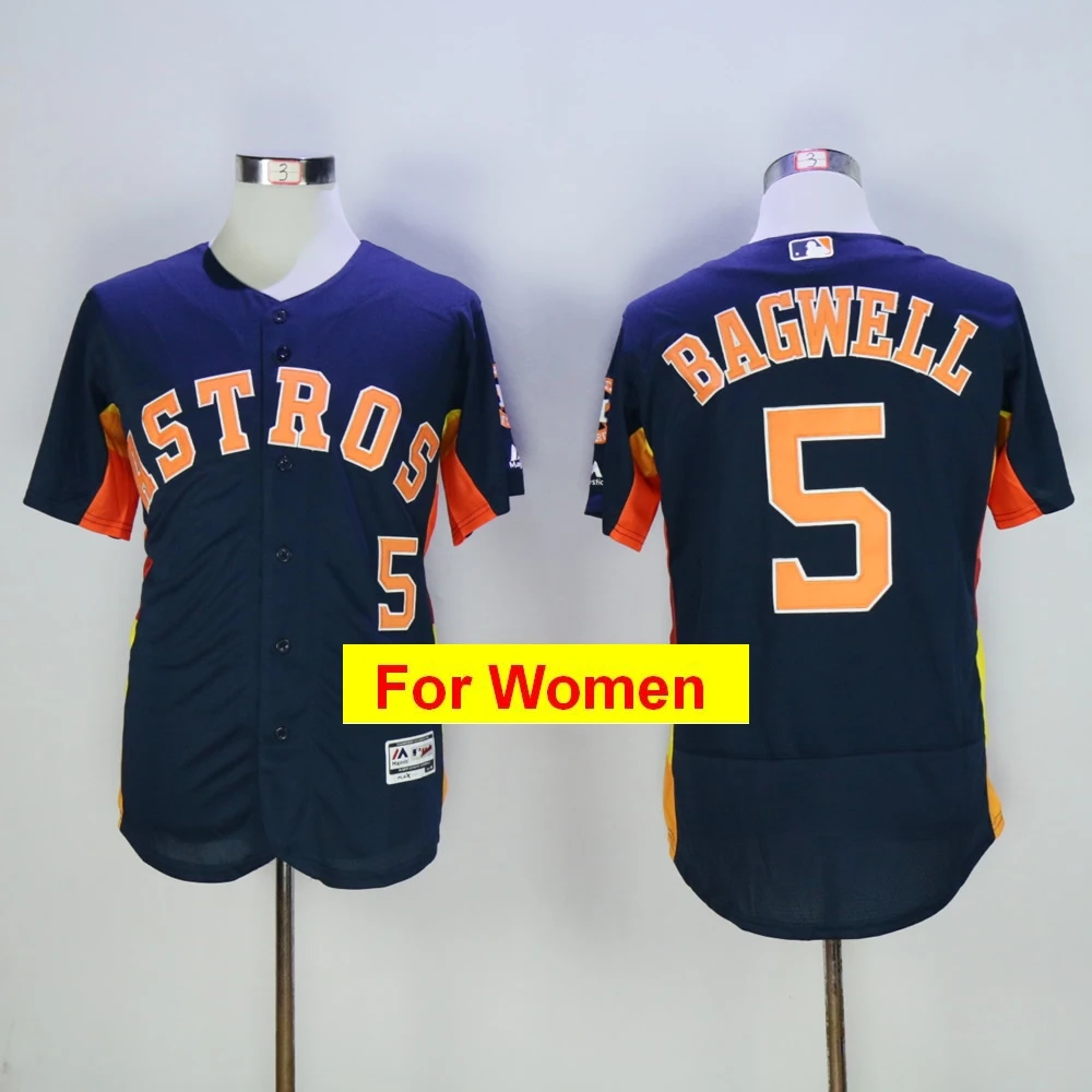 Оранжевый Wowomen Houston Jose Altuve Alex Breg женщины Джефф Бэгвелл Нолан Райан Флекс и крутой базовый игрок Джерси - Цвет: Оранжевый