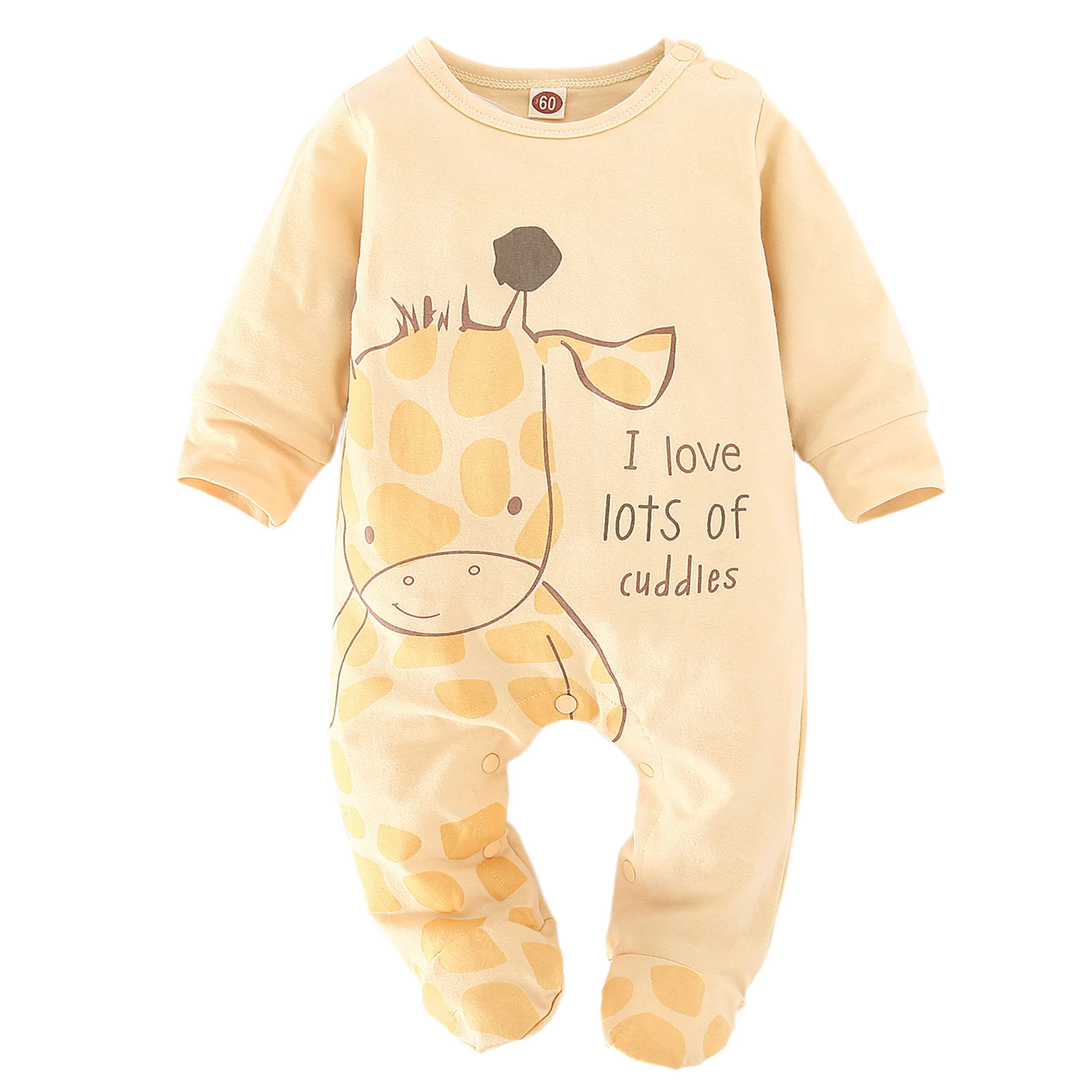 Baby Boys Girls Romper Cotton Long Sleeve Cute animal printing Jumpsuit Newborn Clothes Autumn Baby Clothing set  Outfits best Baby Bodysuits Baby Rompers