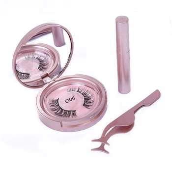 

Eyelash Magnetic Eyelashes natural long Magnetic Liquid Eyeliner & Magnetic False Eyelashes & Tweezer Set Make up set