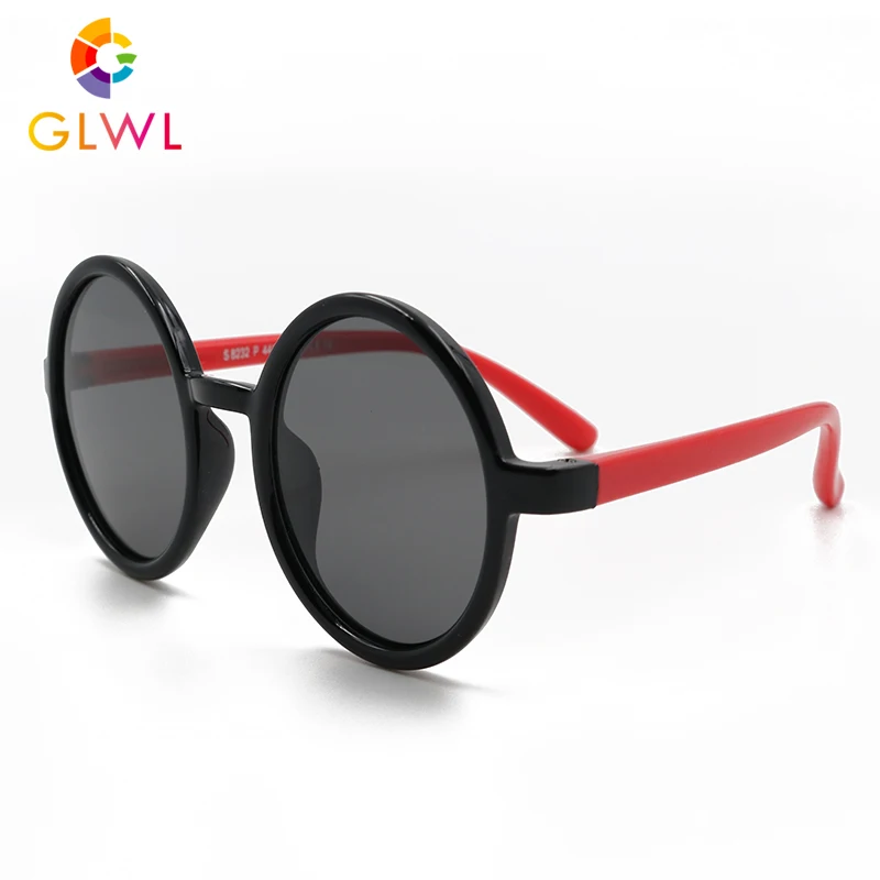 GLWL1909-5A GLWL новые гибкие детские солнцезащитные очки оправа для детских очков Поляризованные солнцезащитные очки для мальчиков и девочек силиконовые защитные очки UV400 - Цвет линз: GLWL1909-5A