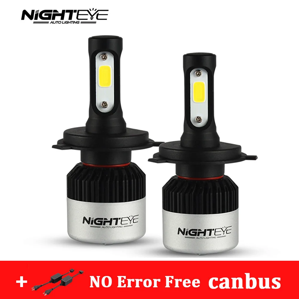 NIGHTEYE H4 H7 светодиодные, под шину CANBUS, для автомобиля лампы для передних фар 12V 9000LM 6500 к супер яркая лампа H1 9005 HB3 9006 HB4 H8 H9 H11 светодиодный свет лампы