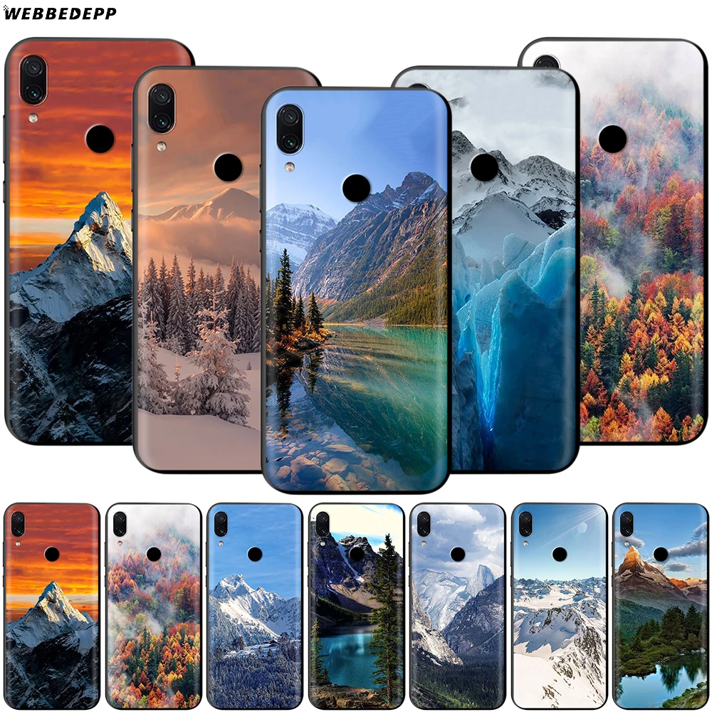Чехол с изображением заснеженного горного Пейзажа для Xiaomi Redmi 4A 4X 5 5A 6 6A 7 7A S2 Note Go K20