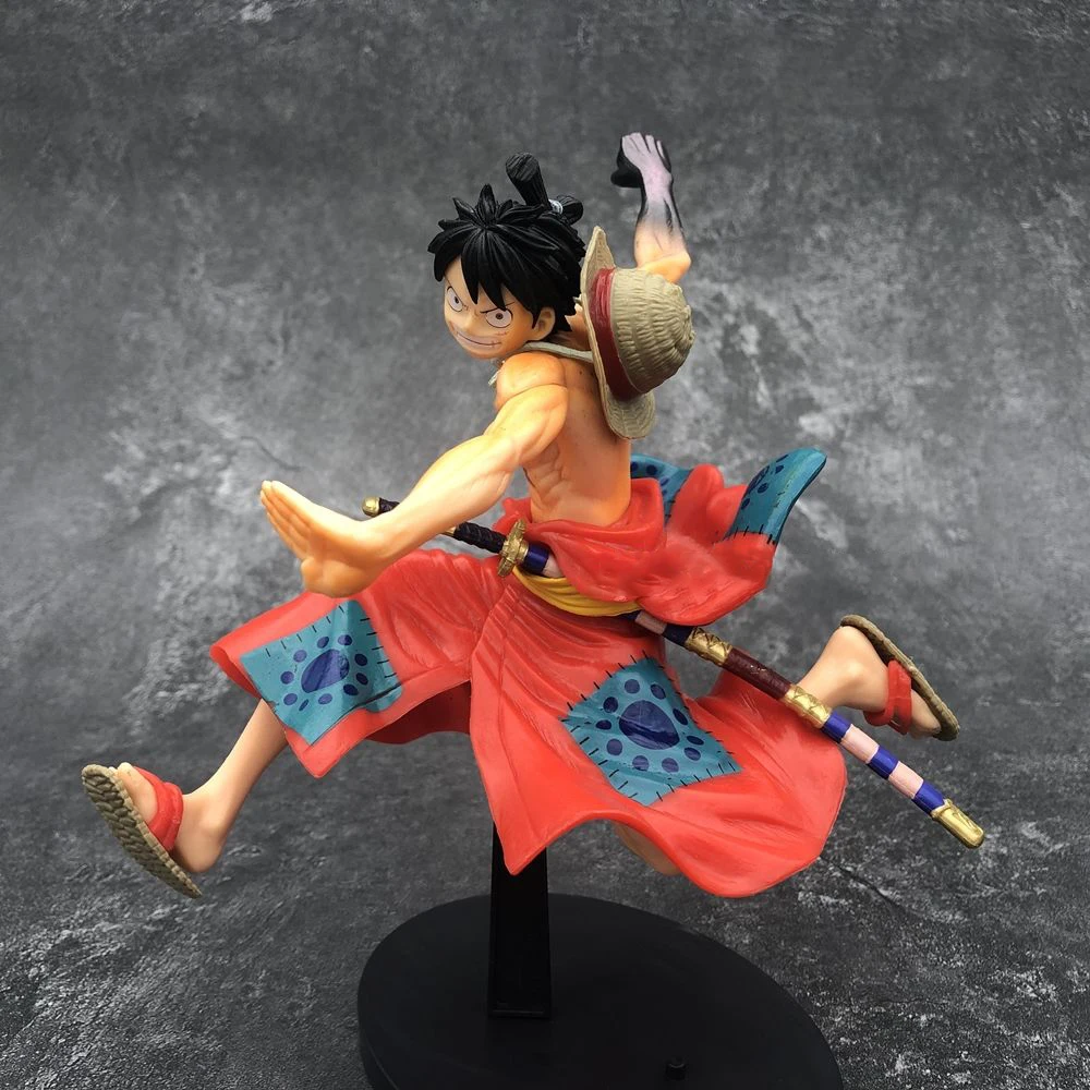One Piece Аниме 18 см кимоно Луффи ПВХ экшн-фигурки модели игрушки | Игрушки и хобби