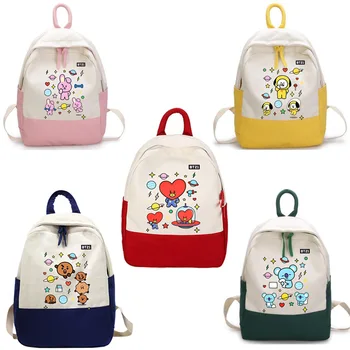 

animal bag Fashion canvas backpack Women cute bag TATA VAN COOKY CHIMMY SHOOKY vjin jimin Jungkook j-hope Suga Rm s