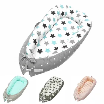 

100% Soft Cotton Cosleeping Baby Bed Premium Quality and Bigger Baby Lounger and Baby Nest Sharing Co Sleeping Baby Bassinet