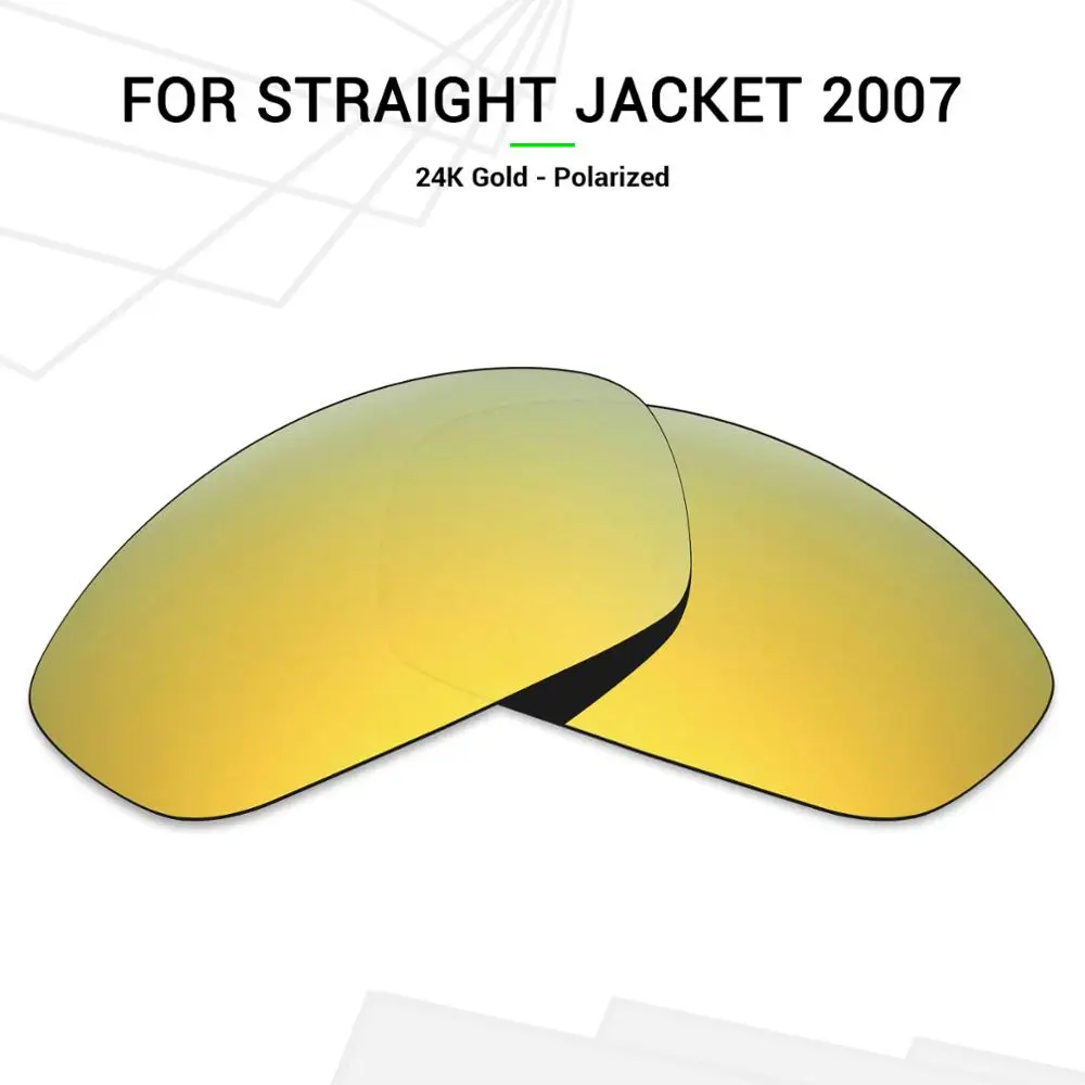 Mryok ПОЛЯРИЗОВАННЫЕ замены Оптические стёкла для Oakley прямая куртка 2007 Солнцезащитные очки для женщин 24 К золото