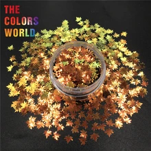 TCT-359 кленовый лист Хамелеон цвет 5 мм блеск для ногтей художественное украшение боди искусство FacePaint макияж тумблер ремесла аксессуары DIY