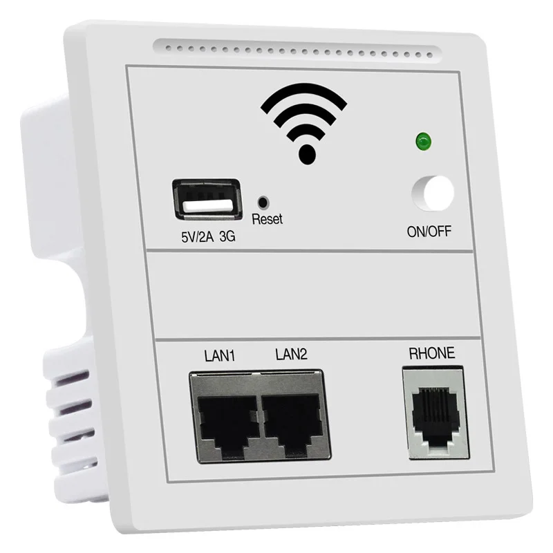 

86 Wall Embedded Wireless Router 110V/220V 2.4Ghz Panel Ap Wifi Repeater Support 3G Usb 2A Quick Charger Socket