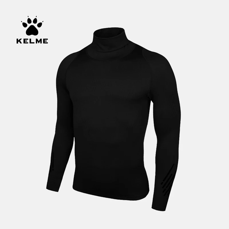 Мужская Спортивная Футболка KELME облегающая Вельветовая Водолазка с длинным