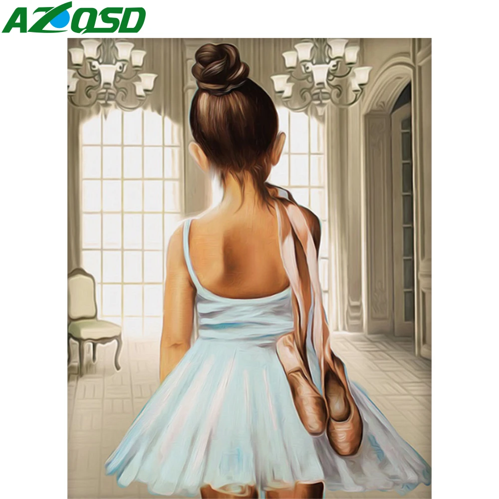 AZQSD 5D DIY Daimond картина Девушка Алмазная вышивка, портрет полный квадрат/круглая дрель распродажа картина Стразы для рукоделия